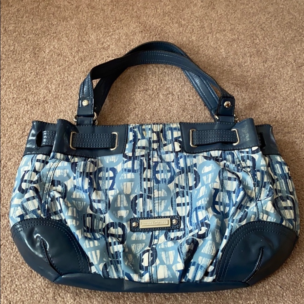 Blue and White Etienne Aigner purse